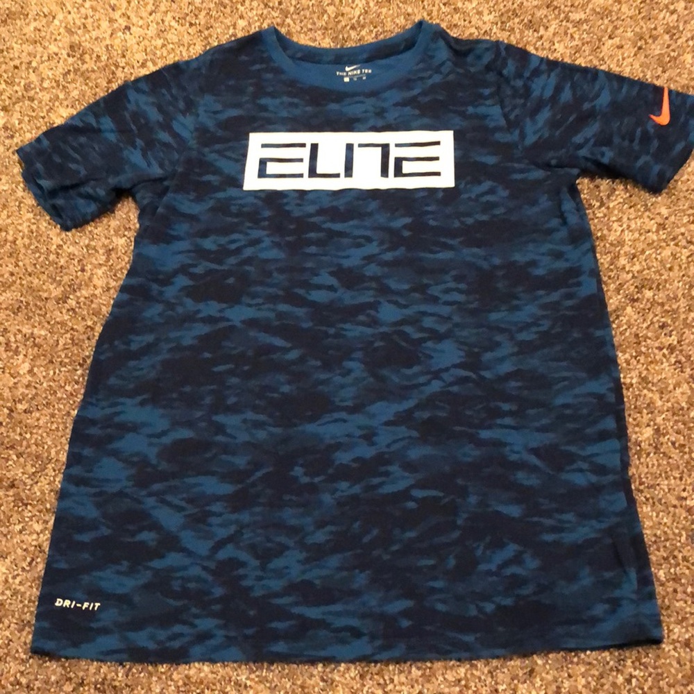 Nike | Blue “Elite” Athletic Cut Dri-Fit Tee